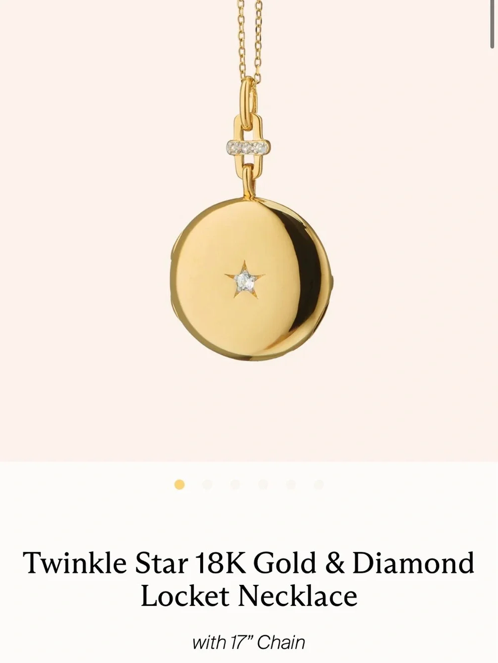 Monica Rich Kosann 18k solid gold star locket with diamonds
